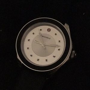 Michele black cape watch